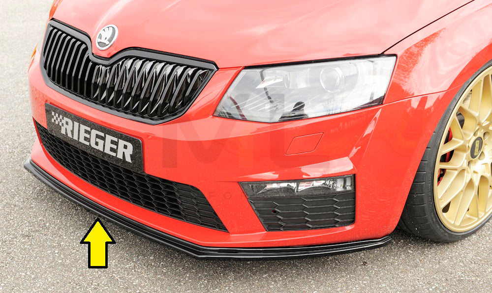 Rieger 00088106 Skoda 5E Octavia RS Front Splitter 1 | ML Performance EU Car Parts