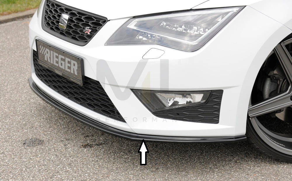 Rieger 00088105 SEAT 5F Front Splitter (Leon FR & Leon Cupra) 1 | ML Performance EU Car Parts