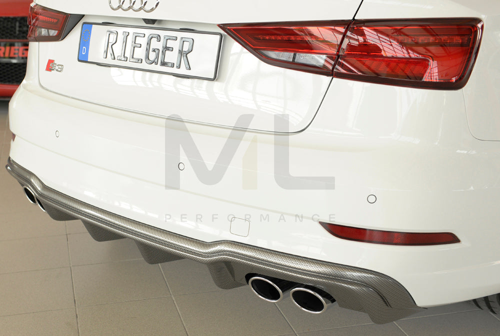 Rieger 00099615 Audi 8V S3 Rear Diffuser 3 | ML Performance EU Car Parts