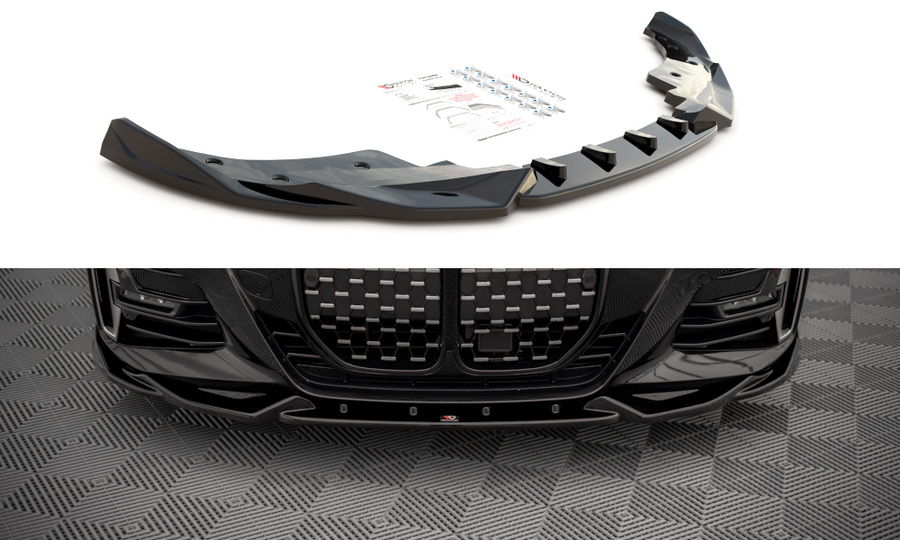 Maxton Design BM-4-G22-MPACK-FD2T Front Splitter V.2 BMW Series 4 M-Pack G22 | ML Performance UK Car Parts