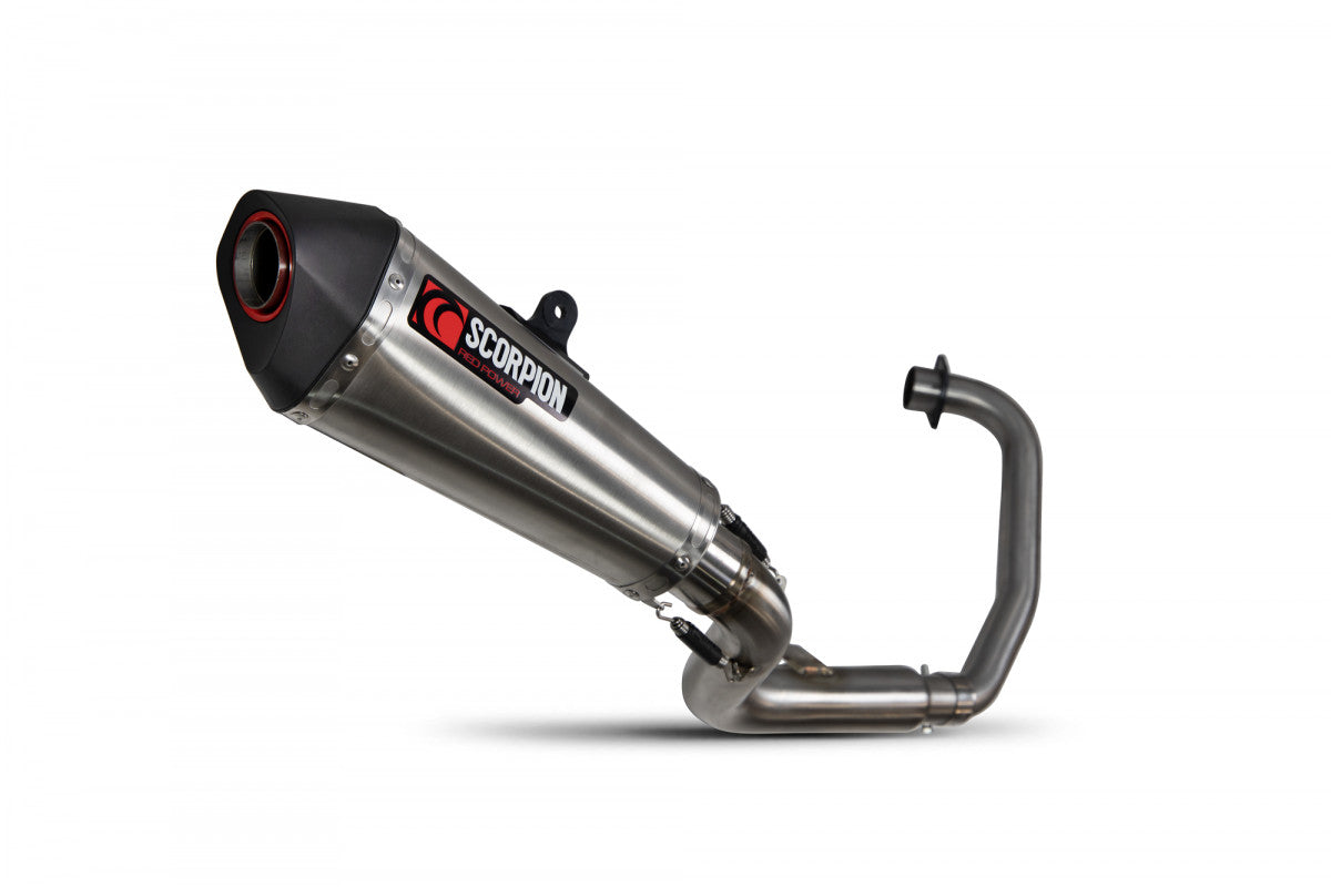Scorpion RHA182SYSSEO Honda CB125 F Serket Taper Full System - Brushed Stainless Steel Sleeve | ML Performance EU EU