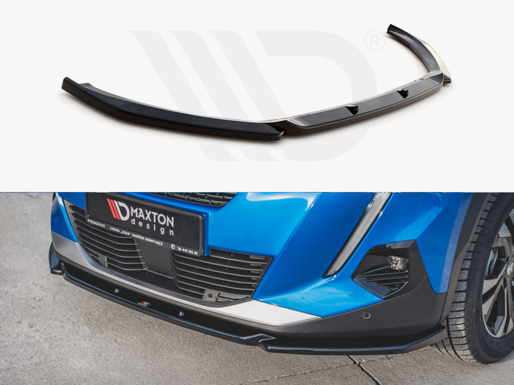 Maxton Design PE-2008-2-FD2T Front Splitter V2 Peugeot 2008 MK2 (2019-) | ML Performance UK Car Parts