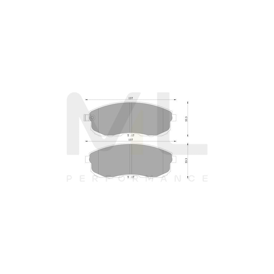 Bosch 0986Ab3043 Brake Pad Set With Acoustic Wear Warning, With Anti-Squeak Plate BP3043N | ML Performance Car Parts