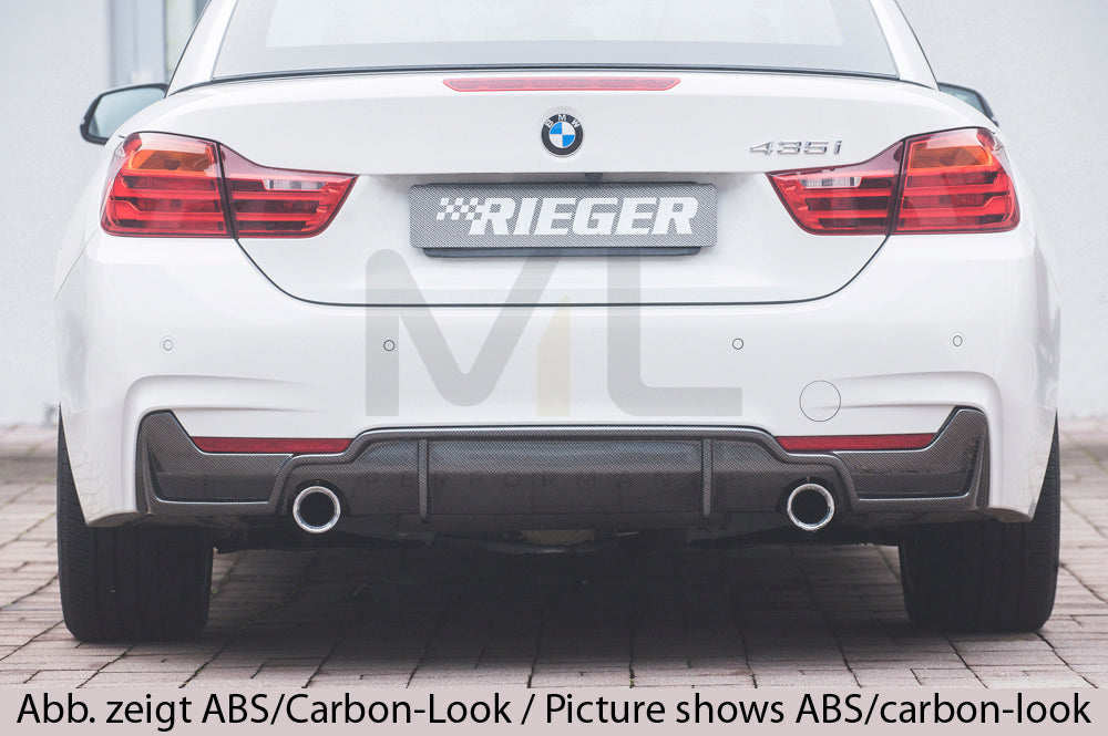 Rieger 00053478 BMW 4 Series F32 F33 F36 Rear Diffuser 2 | ML Performance EU Car Parts