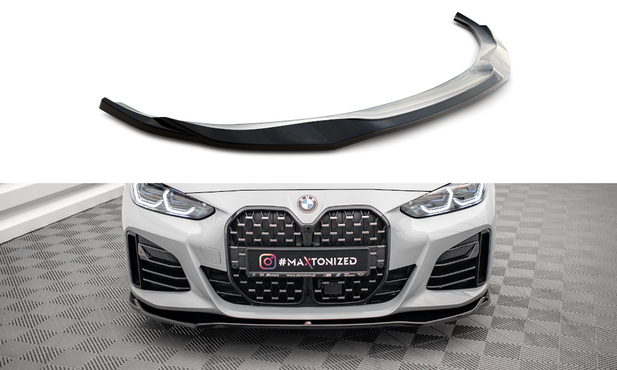 Maxton Design BM-4-G26-MPACK-GC-FD1T Front Splitter V.1 BMW Series 4 Gran Coupe M-Pack G26 | ML Performance UK Car Parts