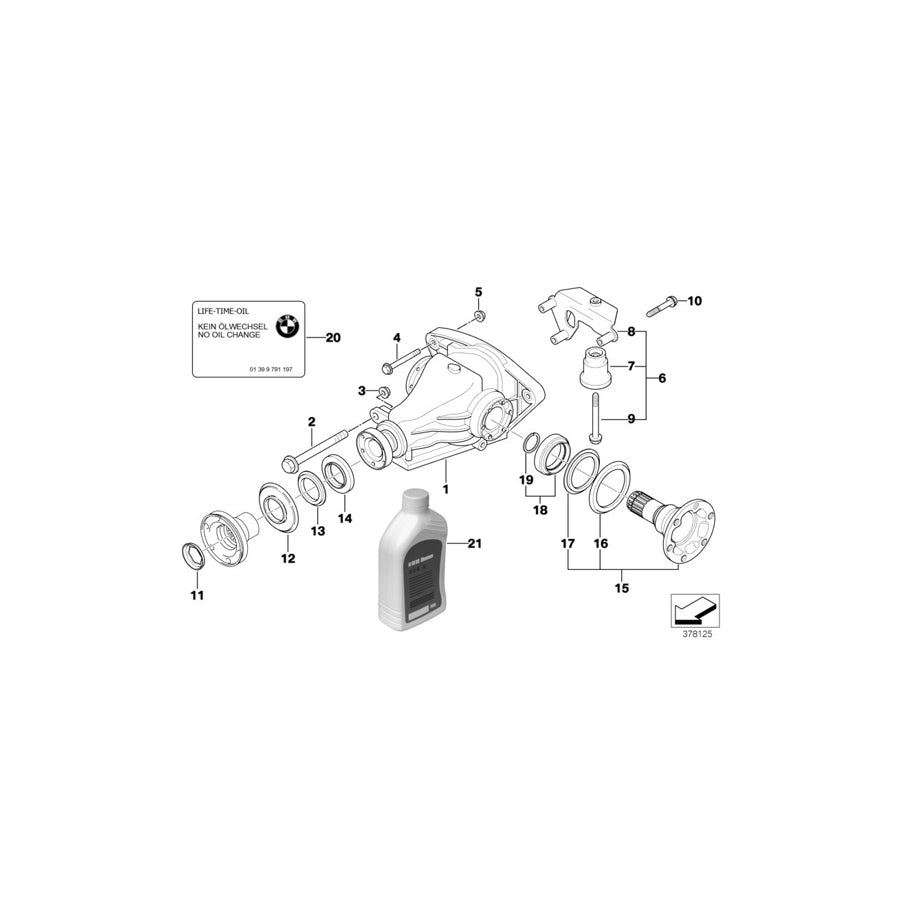 Genuine BMW 33101428487 E38 Exch. Final Drive I=3,23 (Inc.  & 728i) | ML Performance EU Car Parts