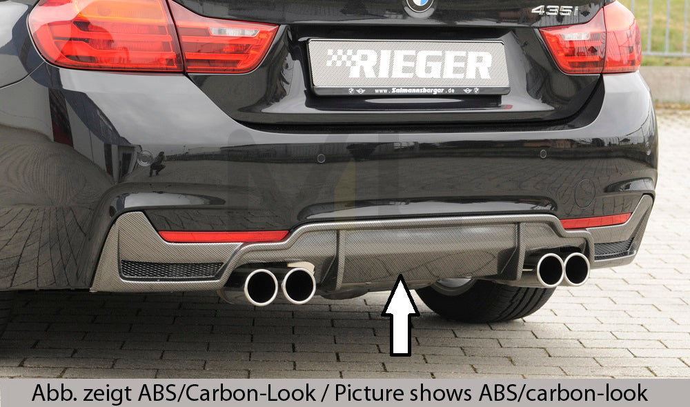 Rieger 00053489 BMW 4 Series F32 F33 F36 Rear Diffuser 1 | ML Performance EU Car Parts