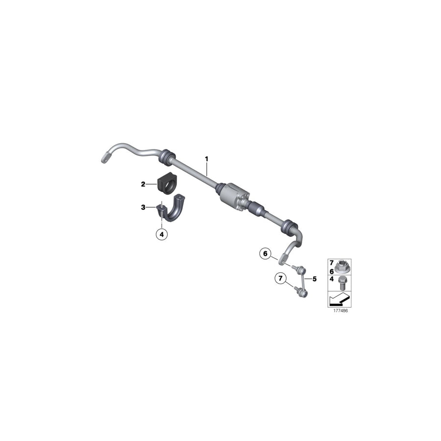Genuine BMW 37126775187 F02 F01 Active Stabilizer Bar (Inc. 750LiX 4.0, 730dX & 740Li) | ML Performance EU Car Parts
