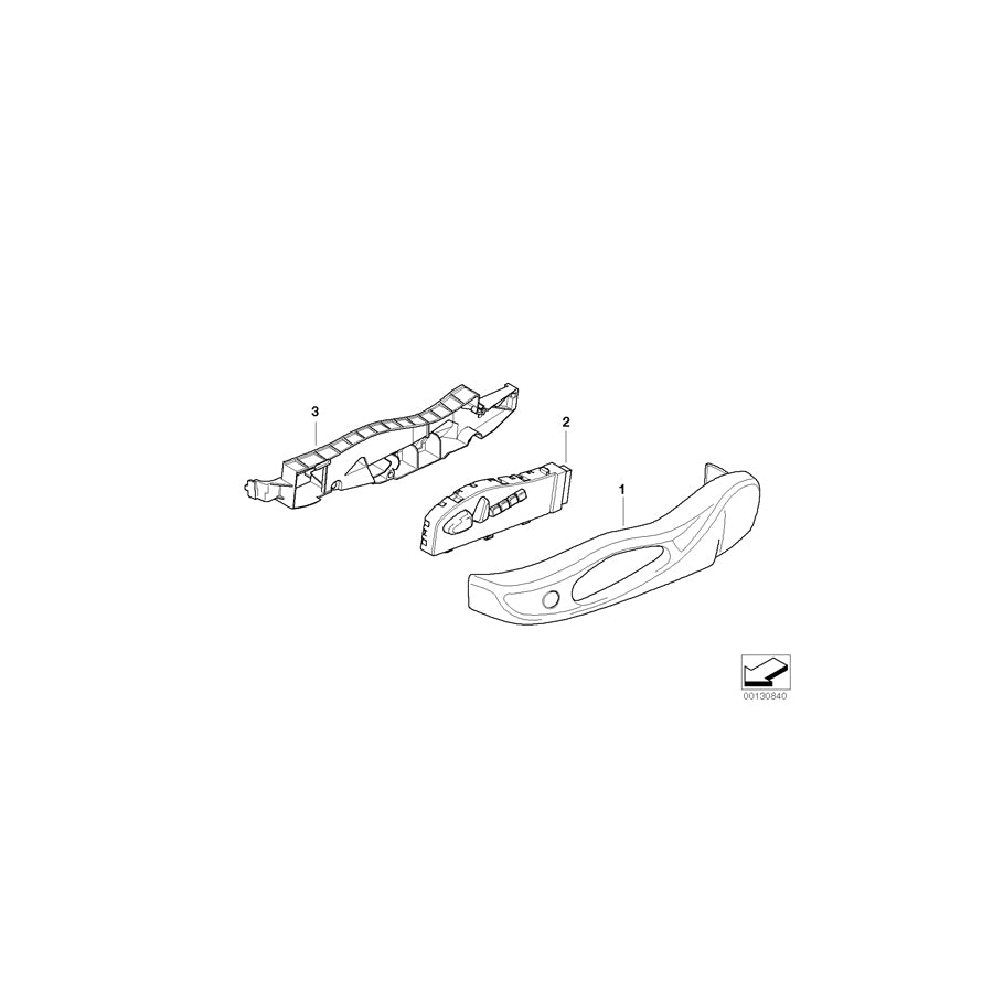 Genuine BMW 52108031154 E63 E63 Trim, Seat Outer Right SCHWARZ (Inc. 630i, 635d & 650i) | ML Performance EU Car Parts