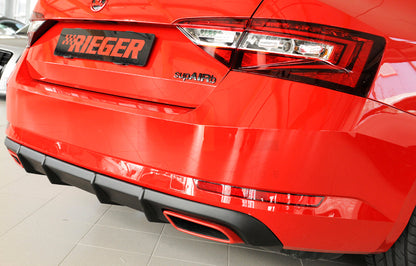 Rieger 00079043 Skoda 3T 3V Superb III Rear Diffuser 2 | ML Performance EU Car Parts