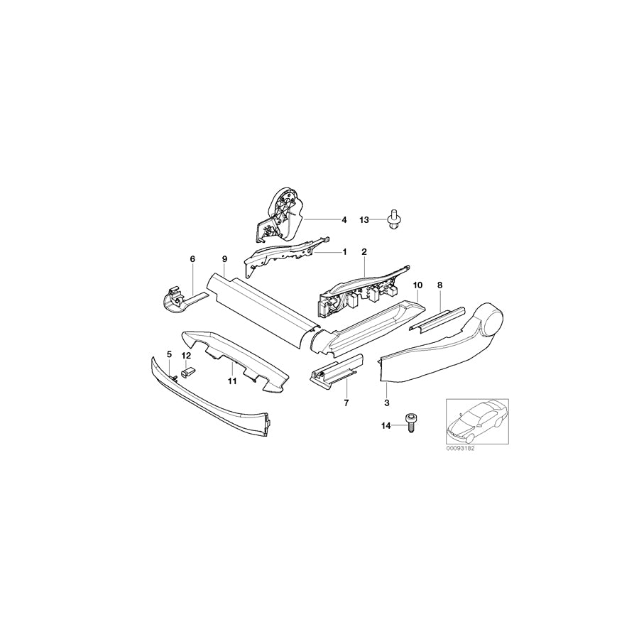 Genuine BMW 52107015609 E66 E67 E65 Cover, Front Interior Left NATURBRAUN (Inc. 760i, ALPINA B7 & 740Li) | ML Performance EU Car Parts