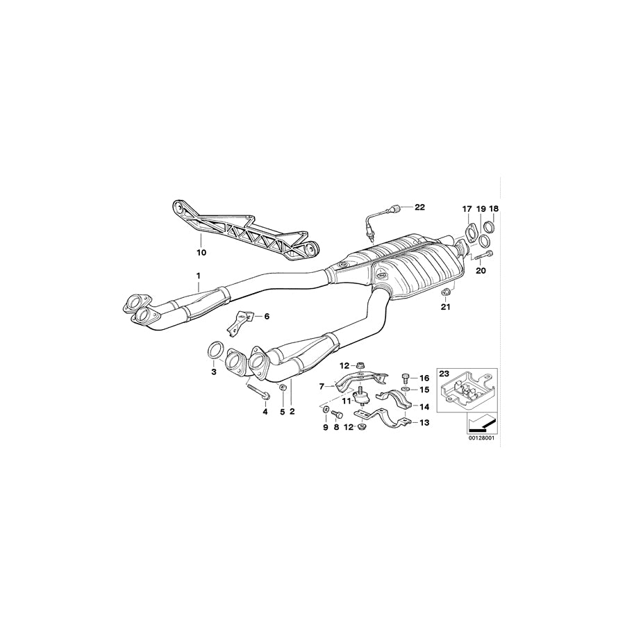 Genuine BMW 11781741092 E31 Oxygen Sensor L=570MM (Inc.  & 840i) | ML Performance EU Car Parts