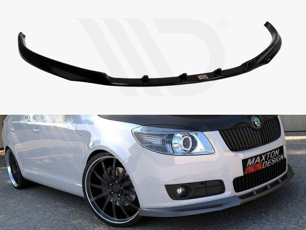 Maxton Design SK-FA-2-FD1T Front Splitter Skoda Fabia Fits | ML Performance UK Car Parts