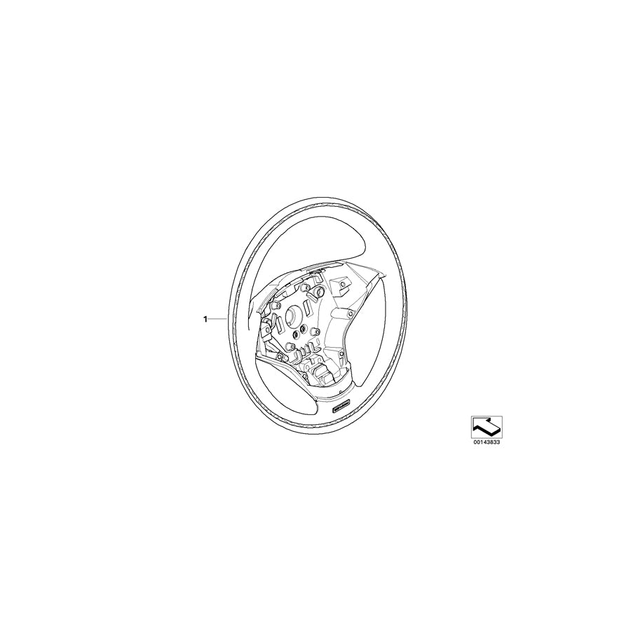 Genuine BMW 32307967428 E63 E64 E60 Sports St.-Wheel,Leather/Wd.Ring,Multif. NUßBAUM AMARONE (Inc. 520d, 540i & 530i) | ML Performance EU Car Parts