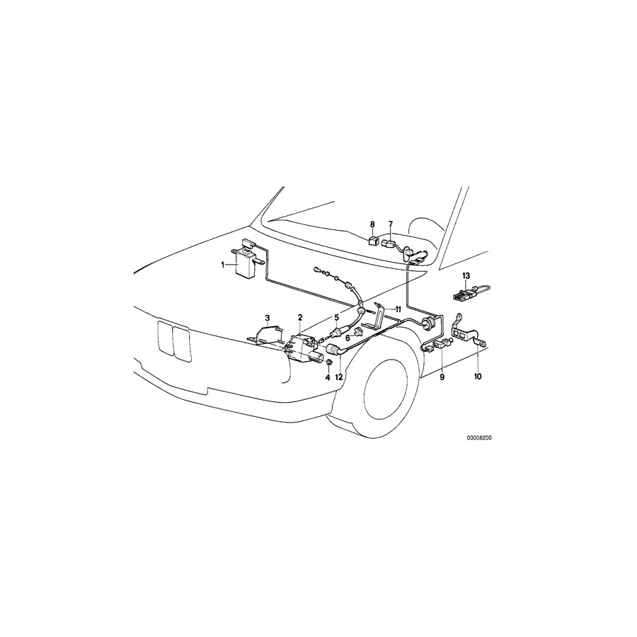 Genuine BMW 65711384730 E34 E32 Bracket F Bowden Cable (Inc. 530i, 735iL & 730iL) | ML Performance EU Car Parts