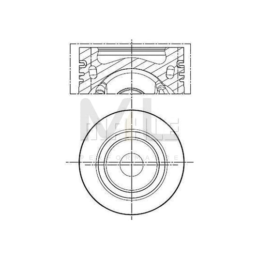 MAHLE ORIGINAL 028 PI 00141 002 Piston 81,50 mm, with cooling duct, with piston ring carrier | ML Performance Car Parts