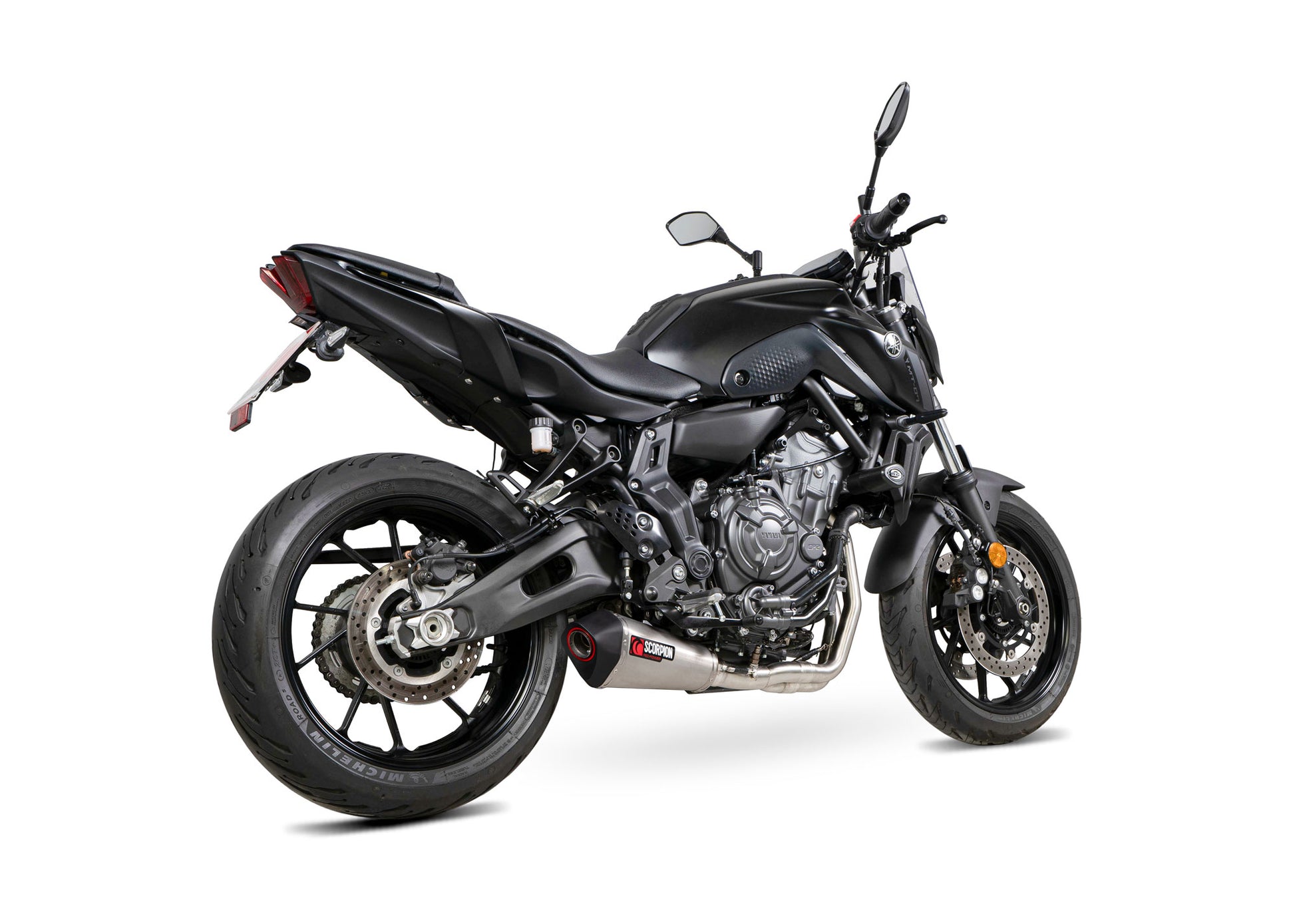 Scorpion RYA121SYSSEO Yamaha MT-07 Serket Taper Full System - Brushed Stainless Steel Sleeve | ML Performance EU EU