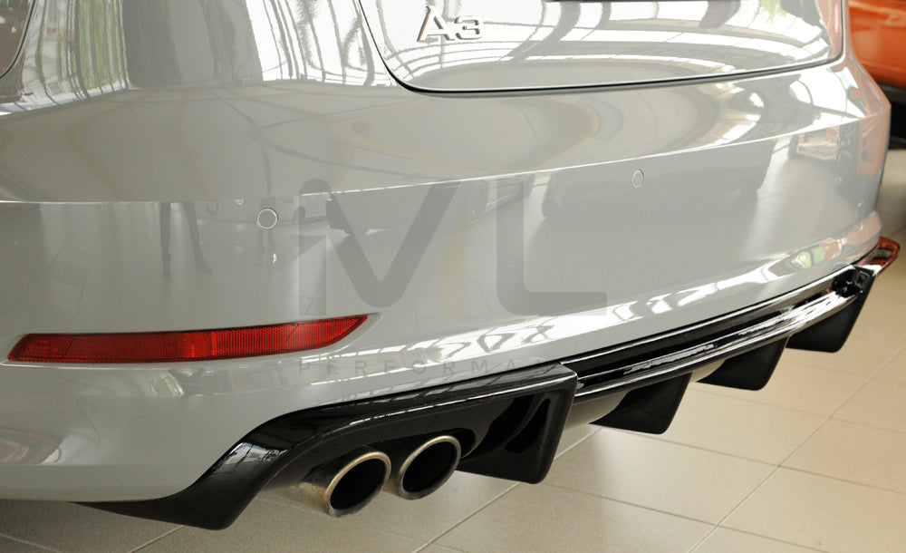 Rieger 00088157 Audi 8V A3 Rear Diffuser 2 | ML Performance EU Car Parts