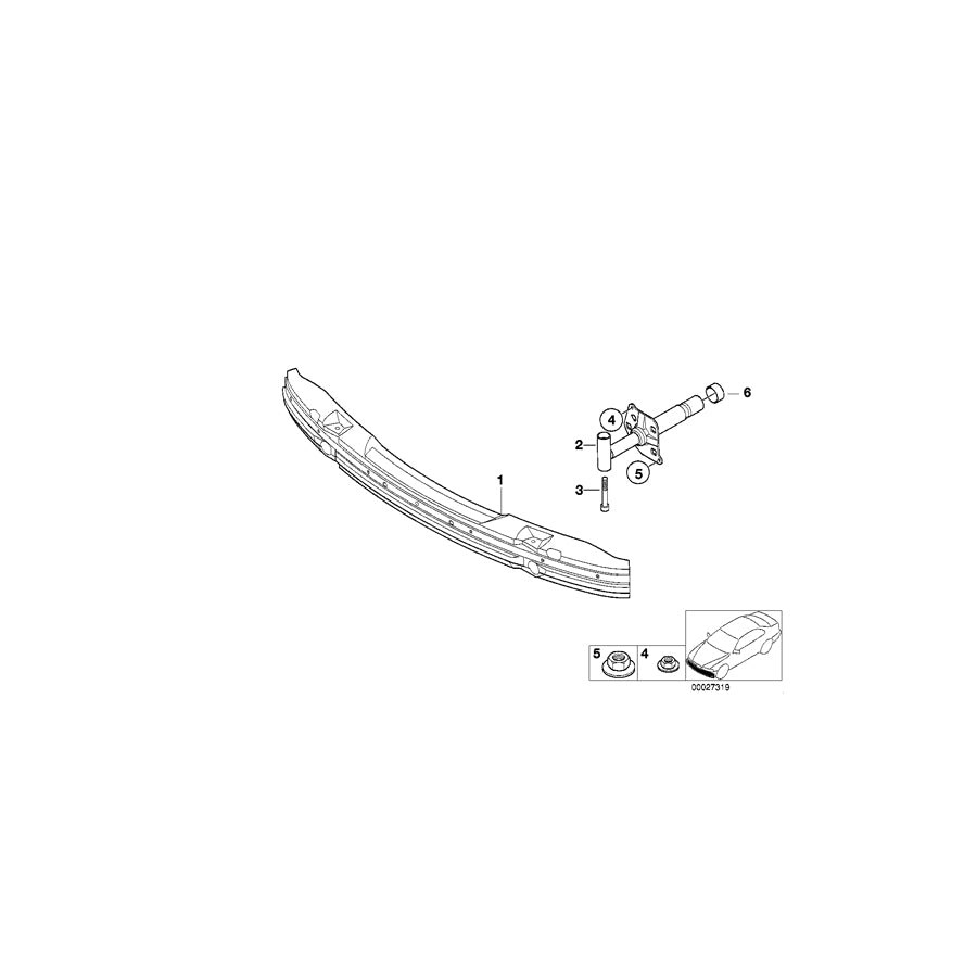 Genuine BMW 51118245858 E39 Carrier (Inc. 540iP, 520d & 520i) | ML Performance EU Car Parts