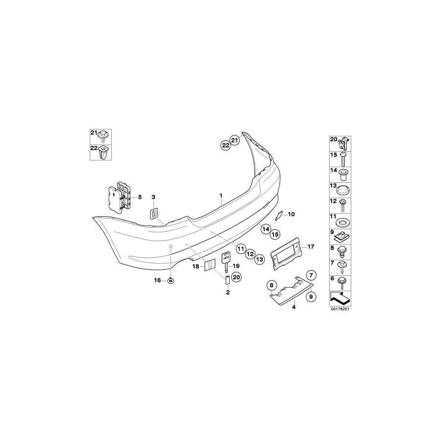 Genuine BMW 51127209748 E82 E88 Set Of Mounts For Pdc Sensor, Rear (Inc. 118i, 118d & 125i) | ML Performance EU