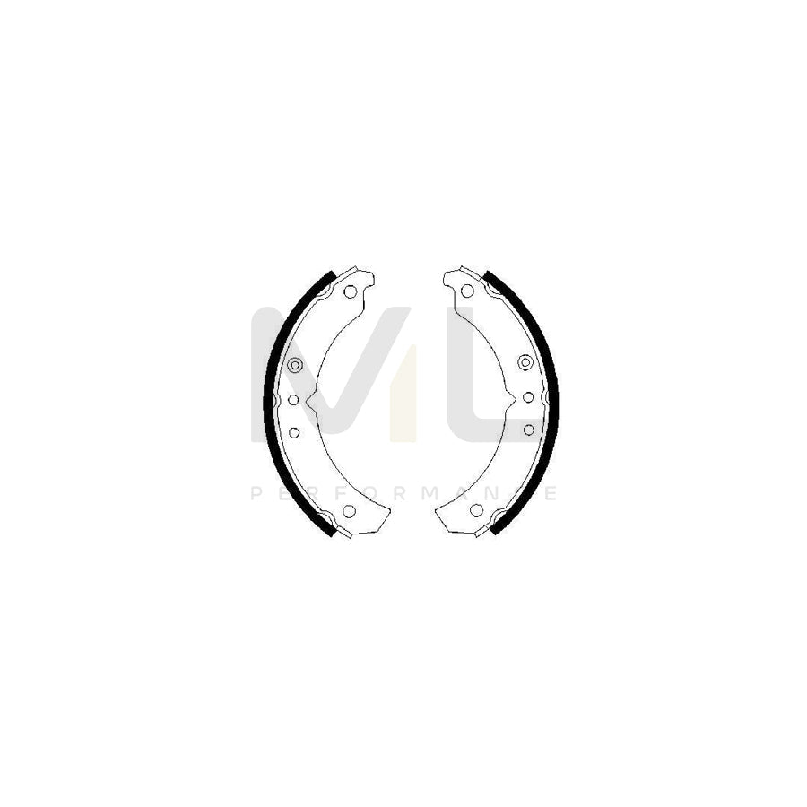 BOSCH 0 986 487 492 Brake Shoe Set for FORD ESCORT | ML Performance Car Parts