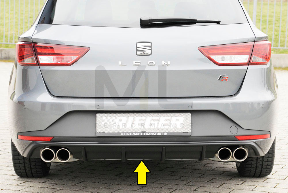 Rieger 00088139 SEAT 5F Leon FR Rear Diffuser 1 | ML Performance EU Car Parts