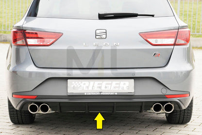 Rieger 00088139 SEAT 5F Leon FR Rear Diffuser 1 | ML Performance EU Car Parts