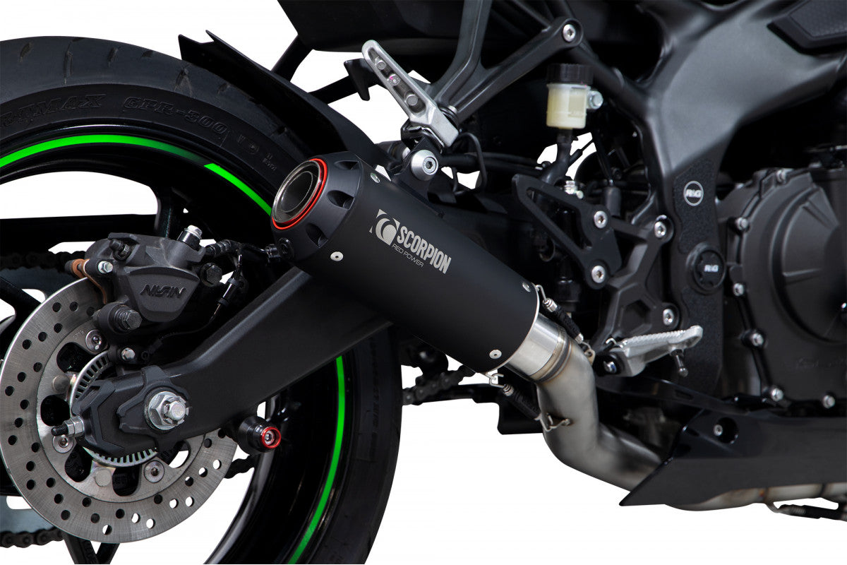Scorpion PKA140SYSBCER Kawasaki Ninja ZX-25R Red Power Full System  - Black Ceramic Coated Sleeve | ML Performance EU EU