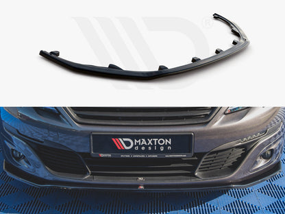 Maxton Design PE-308-2F-FD1T Front Splitter V1 Peugeot 308 MK2 Facelift (2017-) | ML Performance UK Car Parts