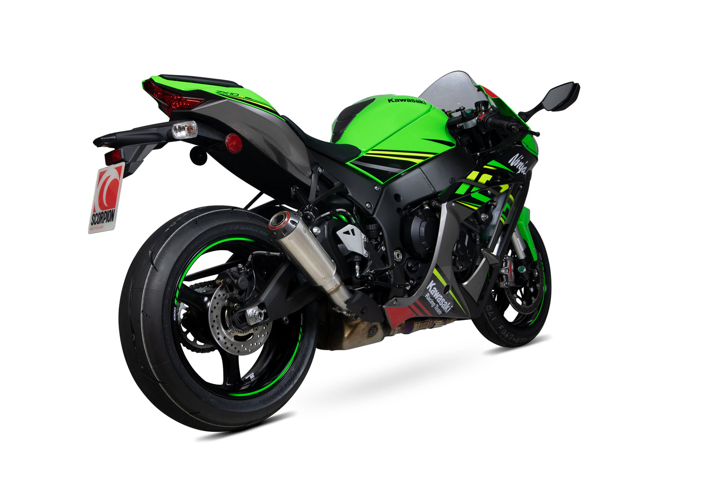 Scorpion PKA113SEO Kawasaki Red Power Slip-On (Ninja ZX-10R / ZX-10RR / ZX-10R SE) | ML Performance EU EU