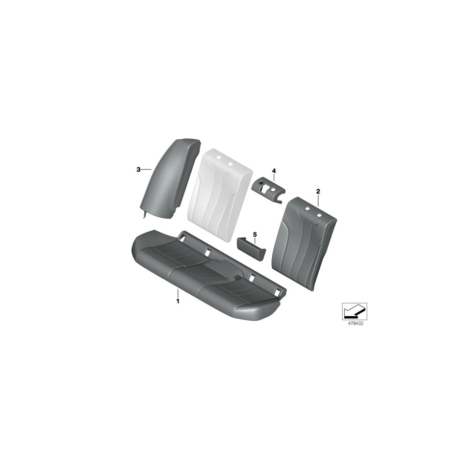 Genuine BMW 52207456295 G30 Side Finisher, Leather, Left LZNI MOKKA (Inc. 530i, 540dX & M550iX) | ML Performance EU Car Parts