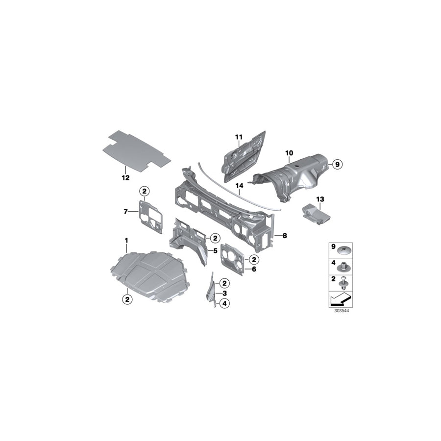 Genuine BMW 51487148495 E70 E70 Sound Insulation, Subwoofer, Left (Inc. X5 40iX, X5 M50dX & X5 35dX) | ML Performance EU Car Parts