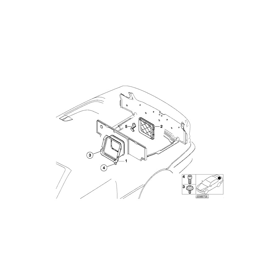 Genuine BMW 72608268951 E46 Cassette (Inc. 320Ci, 325Ci & 330Ci) | ML Performance EU Car Parts