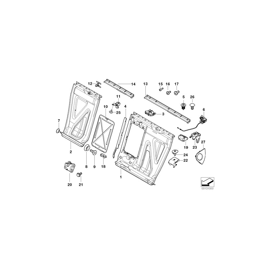 Genuine BMW 52208099555 E72 E71 E46 Clip SCHWARZ (Inc. 325Ci, 325ti & 330d) | ML Performance EU Car Parts