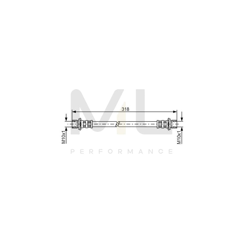 BOSCH 1 987 481 062 Brake Hose for TOYOTA Yaris I Hatchback (P1) 294mm, M10x1 | ML Performance Car Parts