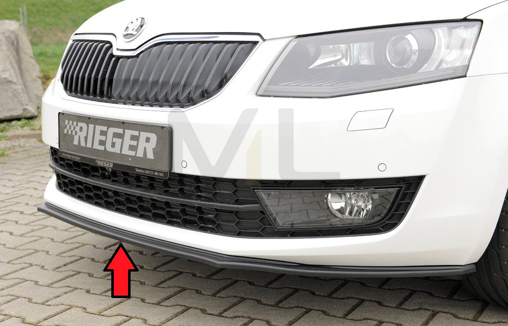 Rieger 00079017 Skoda 5E Octavia Front Splitter 1 | ML Performance EU Car Parts