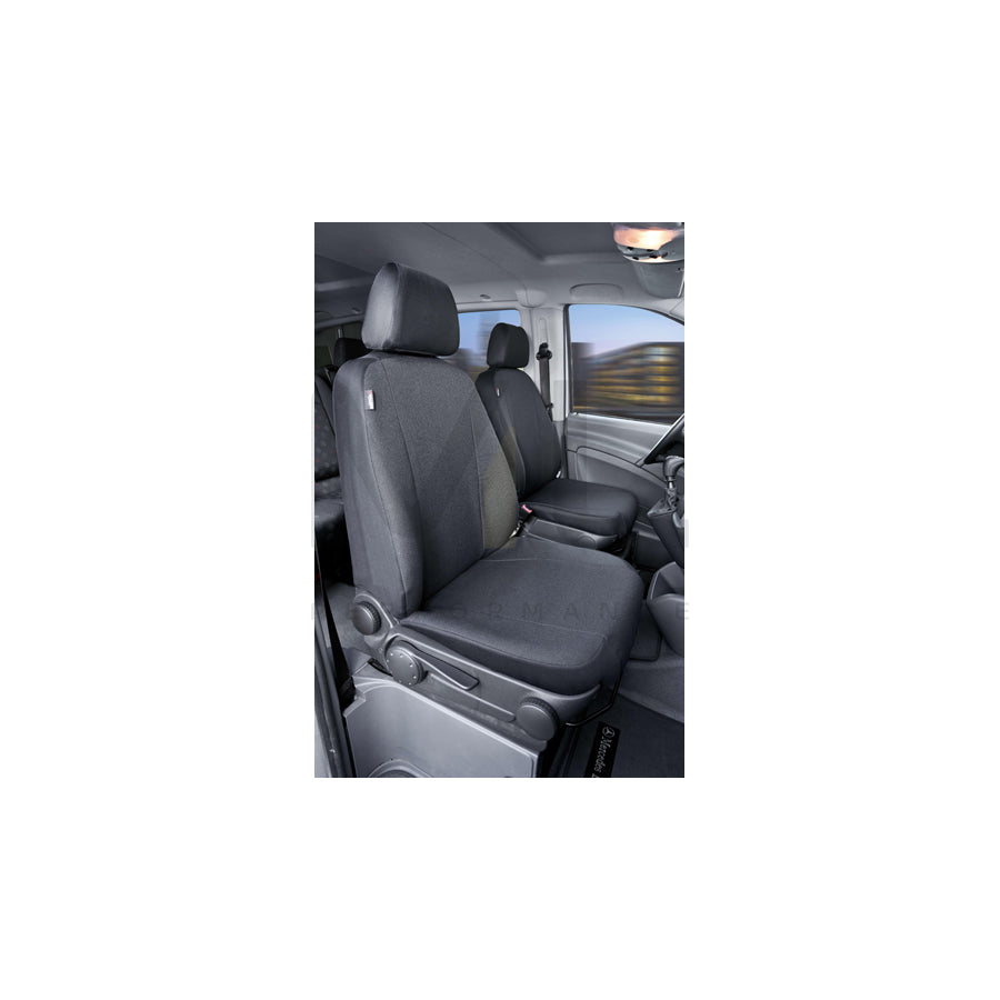 WALSER 10509 Car seat cover Grey, Polyester, Front | ML Performance Car Parts