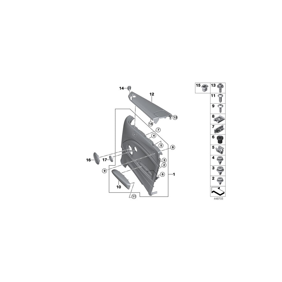 Genuine BMW 51437311494 F23 F23 Side Trim Cover, Leather, Right SCHWARZ (Inc. 220i, 230iX & 230i) | ML Performance EU Car Parts