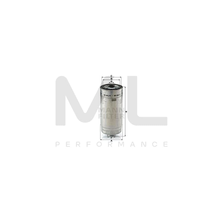 MANN-FILTER WK 845/9 Fuel filter for RENAULT TRUCKS MASCOTT Spin-on Filter | ML Performance Car Parts