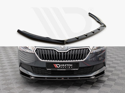 Maxton Design SK-FA-3F-K-FD1T Front Splitter Skoda Fabia MK3 Facelift (2019-) | ML Performance UK Car Parts