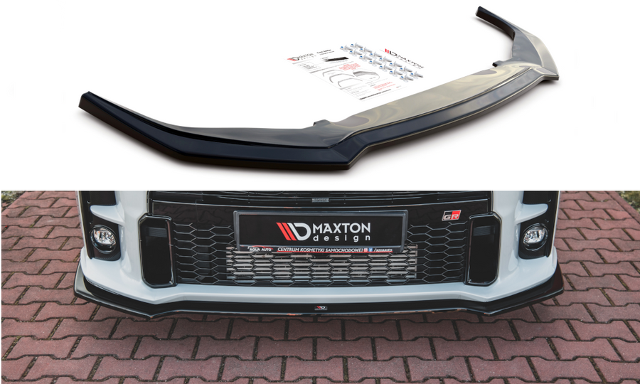 Maxton Design TO-YA-4-GR4-FD1T Front Splitter V.1 Toyota GR Yaris MK4 | ML Performance EU Car Parts