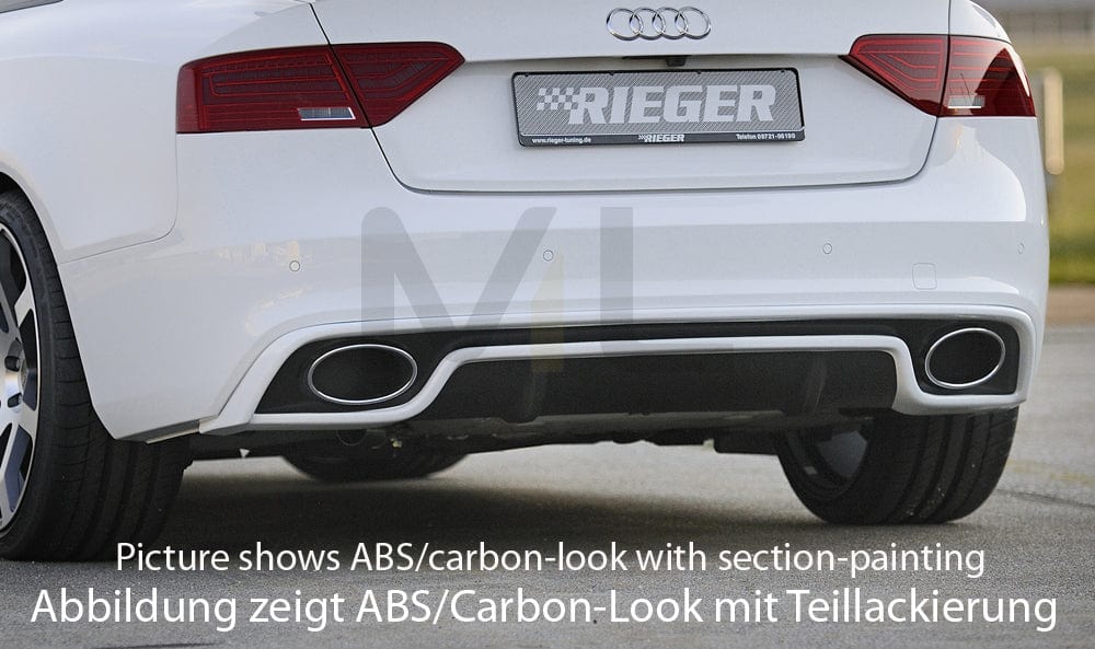 Rieger 00055480 Audi B8 B81 Rear Diffuser (A5 & S5) 3 | ML Performance EU Car Parts