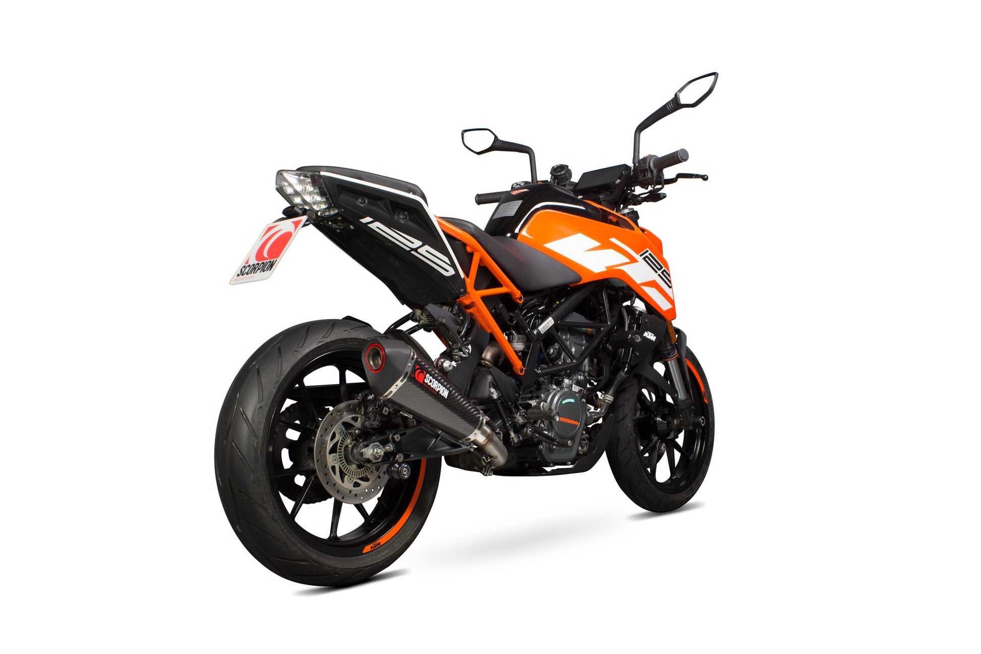 Scorpion RKT87CEO KTM Duke 125 Serket Taper Slip-On - Carbon Fibre Sleeve | ML Performance EU EU