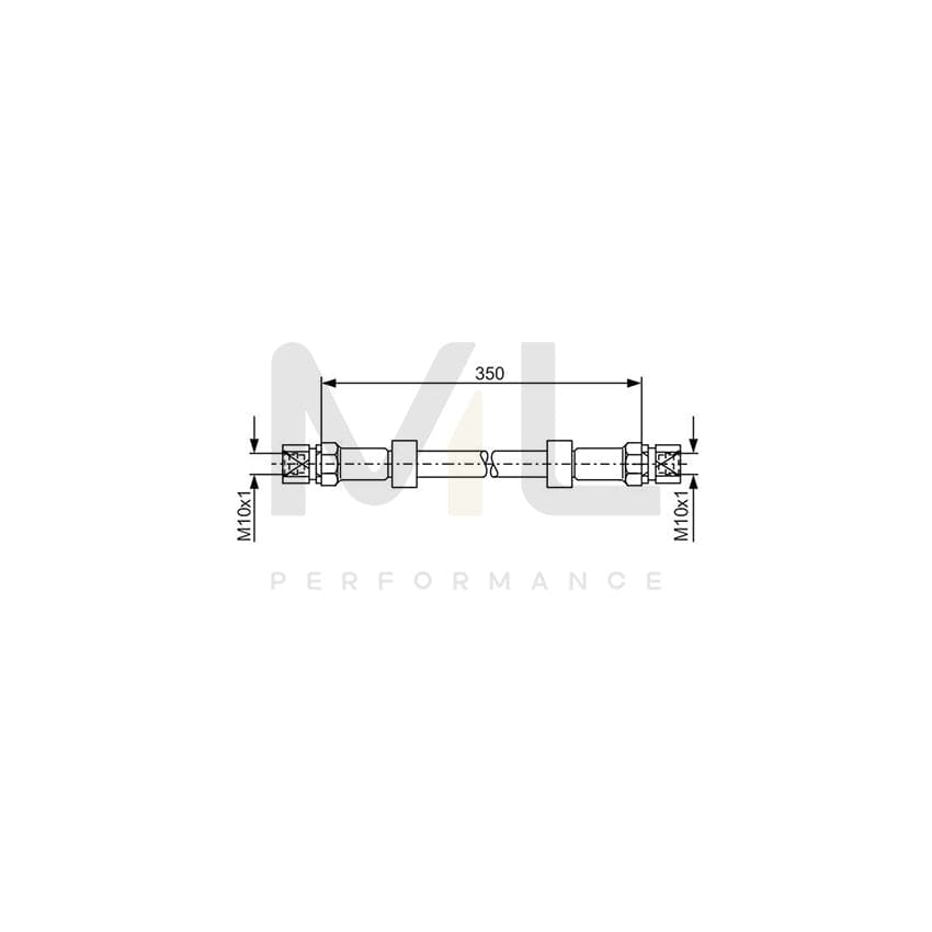 BOSCH 1 987 476 008 Brake Hose 350mm | ML Performance Car Parts