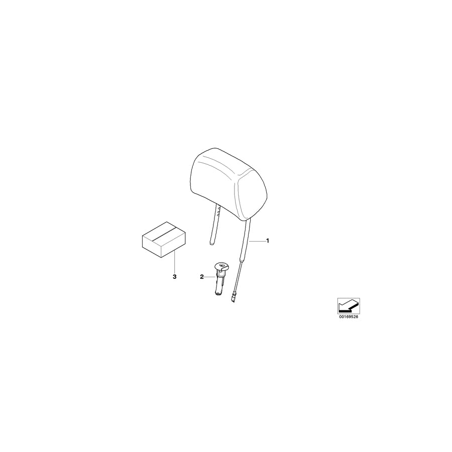 Genuine BMW 52107211788 E92 E92 Headrest Leather CAMEL (Inc. 335xi, 335d & 330i) | ML Performance EU Car Parts