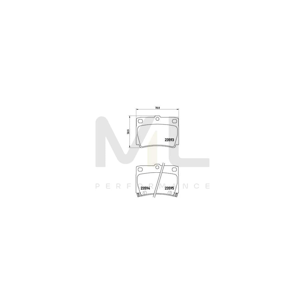 Brembo P 54 026 Brake Pad Set With Acoustic Wear Warning | ML Performance Car Parts