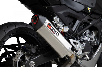 Scorpion RHA183SYSSEO Honda CB125 R Serket Parallel Full System - Brushed Stainless Steel Sleeve | ML Performance EU EU