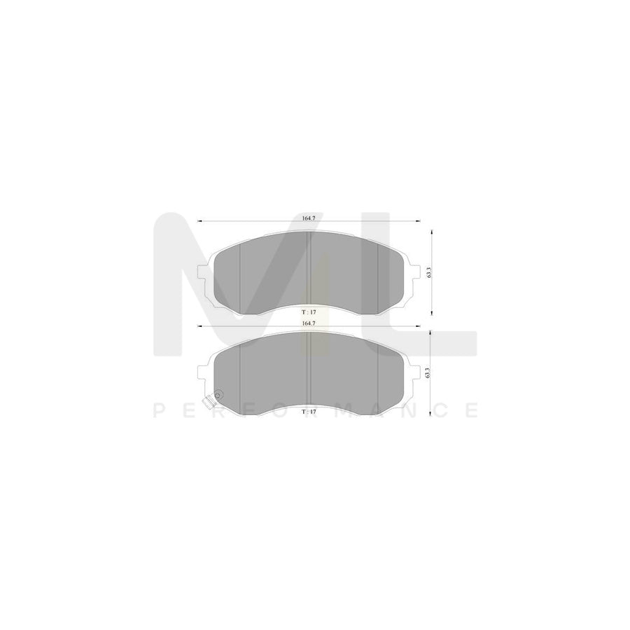 Bosch 0986Ab3086 Brake Pad Set With Acoustic Wear Warning, With Anti-Squeak Plate BP3086 | ML Performance Car Parts