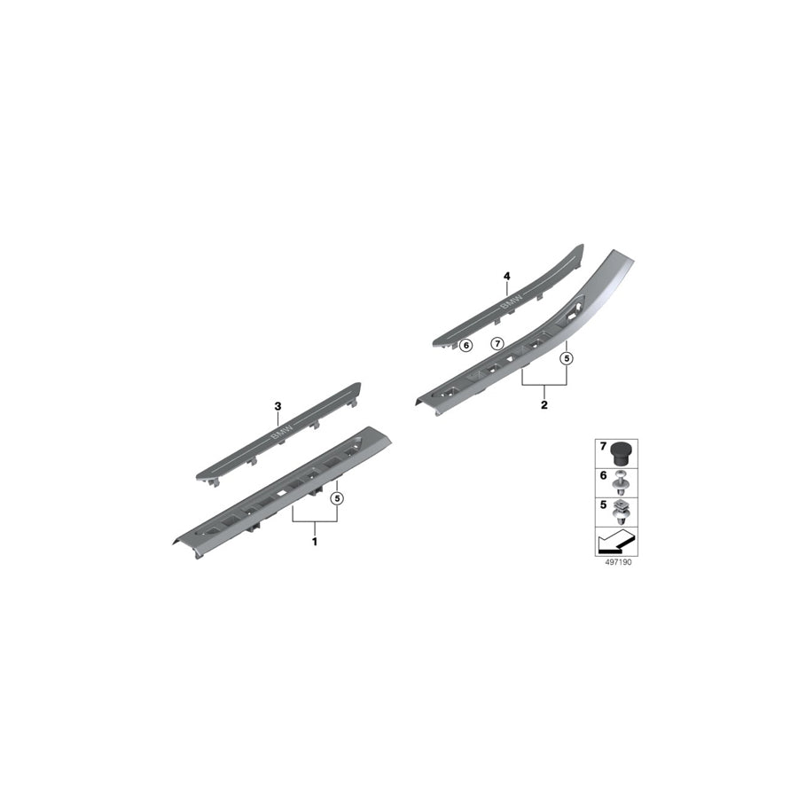 Genuine BMW 51477442178 G07 Insert, Door Sill, Right Rear (Inc. X7 50iX, X7 40iX & X7 30dX) | ML Performance EU Car Parts