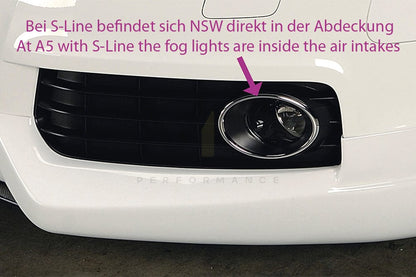 Rieger 00055411 Audi B8 B81 A5 Front Splitter 6 | ML Performance EU Car Parts